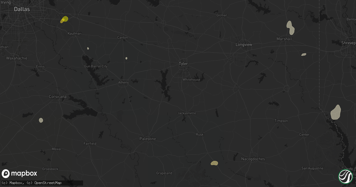 Hail map in Bullard, TX on June 2, 2026