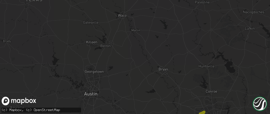Hail map in Cameron, TX on June 2, 2026