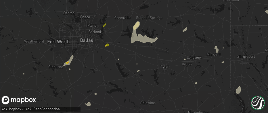 Hail map in Canton, TX on June 2, 2026