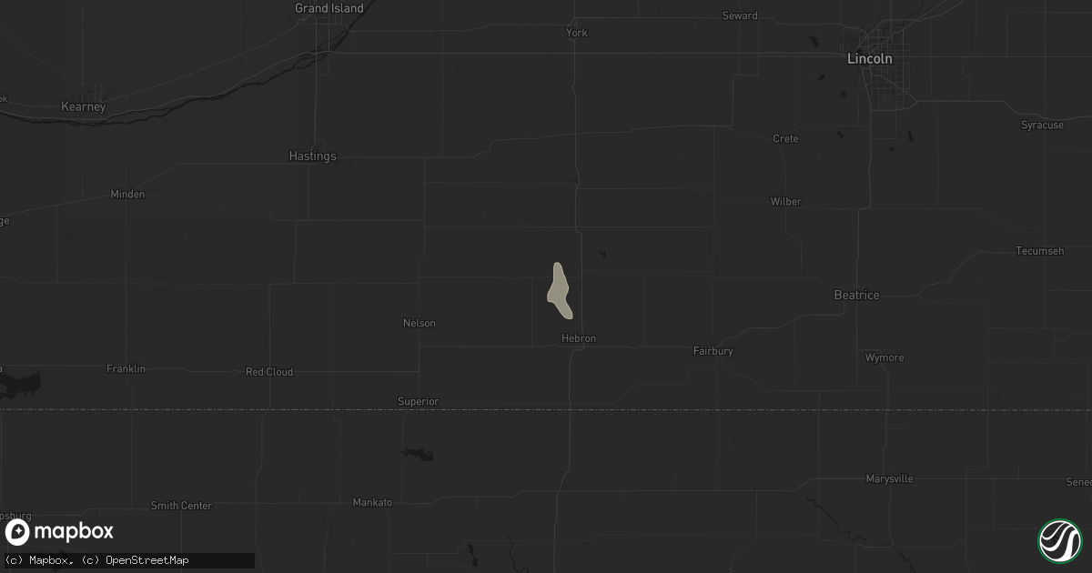 Hail map in Carleton, NE on June 2, 2026