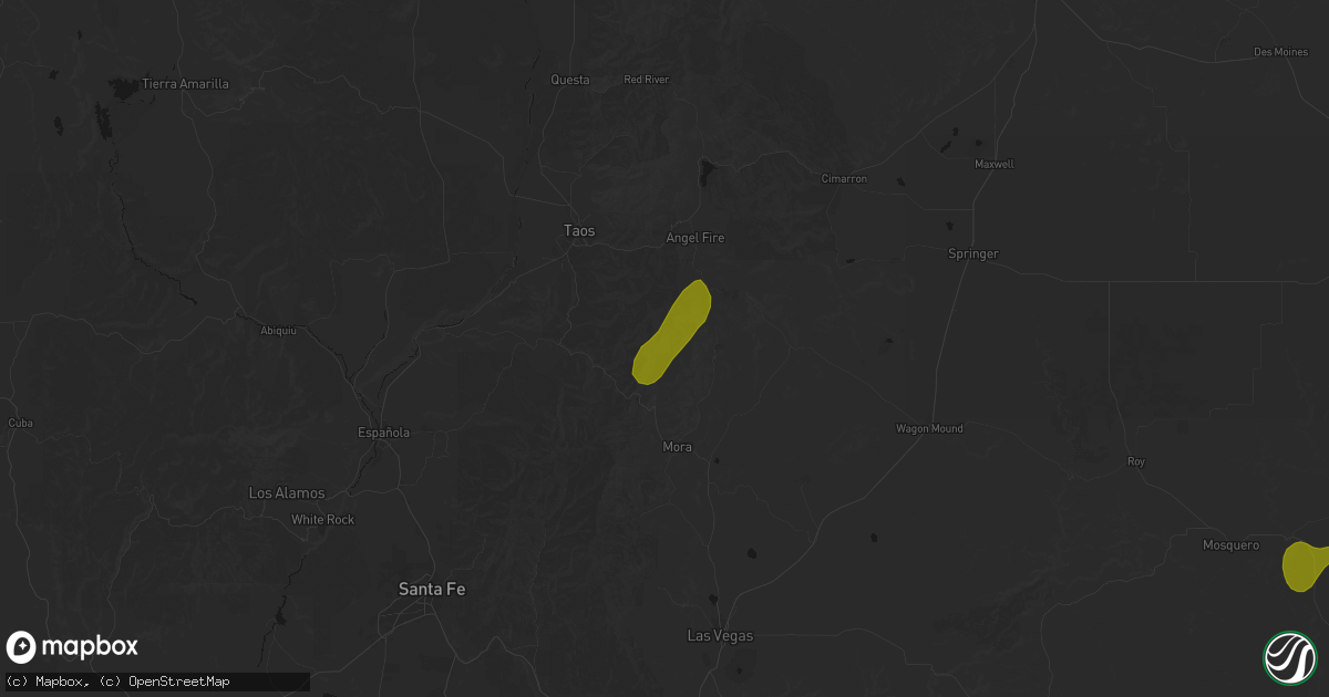 Hail map in Chacon, NM on June 2, 2026