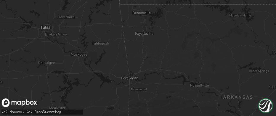 Hail map in Chester, AR on June 2, 2026