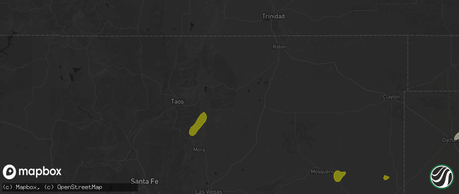 Hail map in Cimarron, NM on June 2, 2026