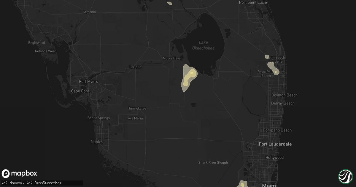 Hail map in Clewiston, FL on June 2, 2026