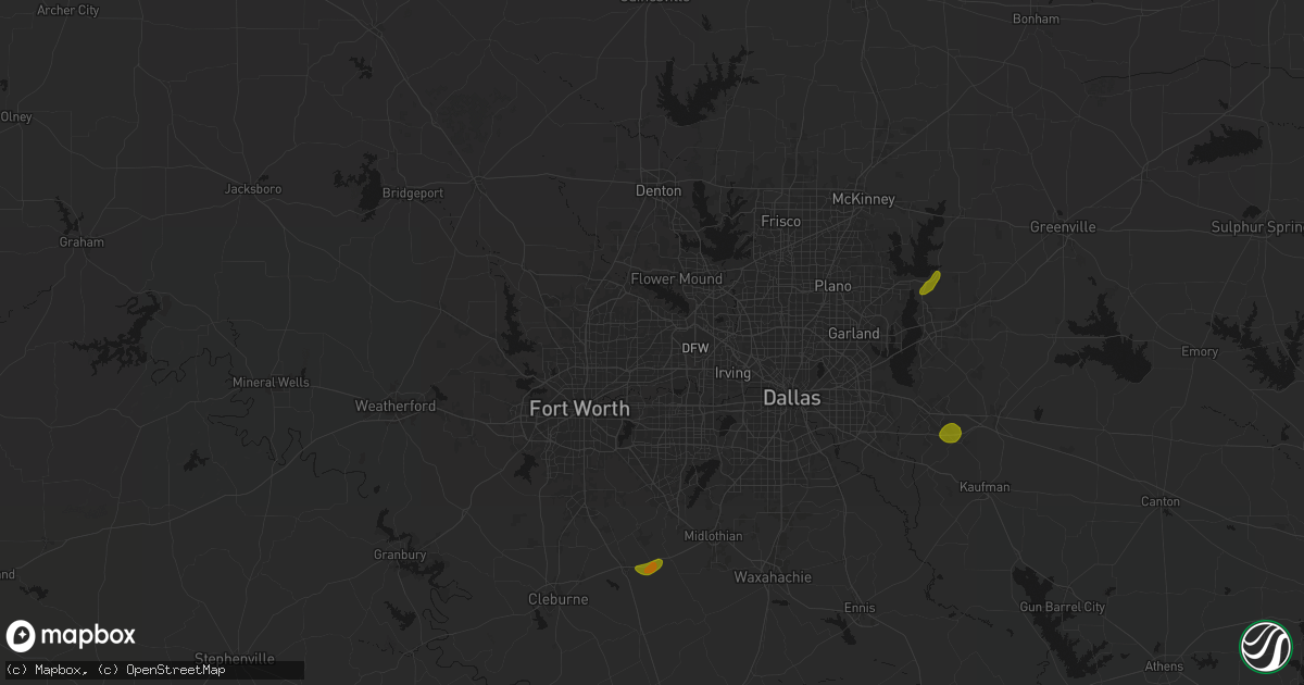 Hail map in Colleyville, TX on June 2, 2026
