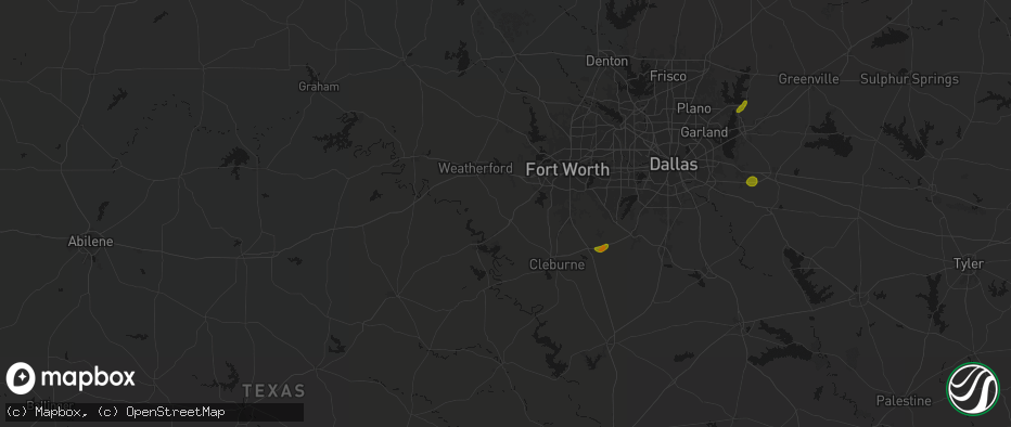 Hail map in Cresson, TX on June 2, 2026