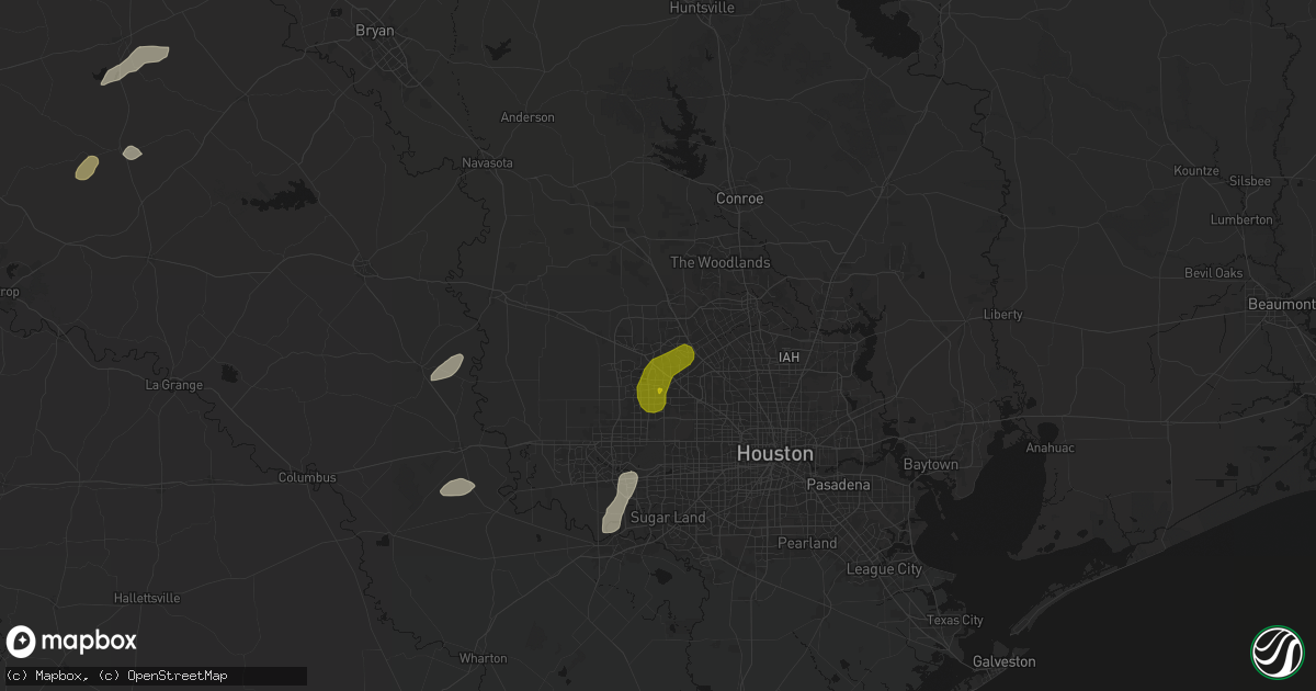 Hail map in Cypress, TX on June 2, 2026