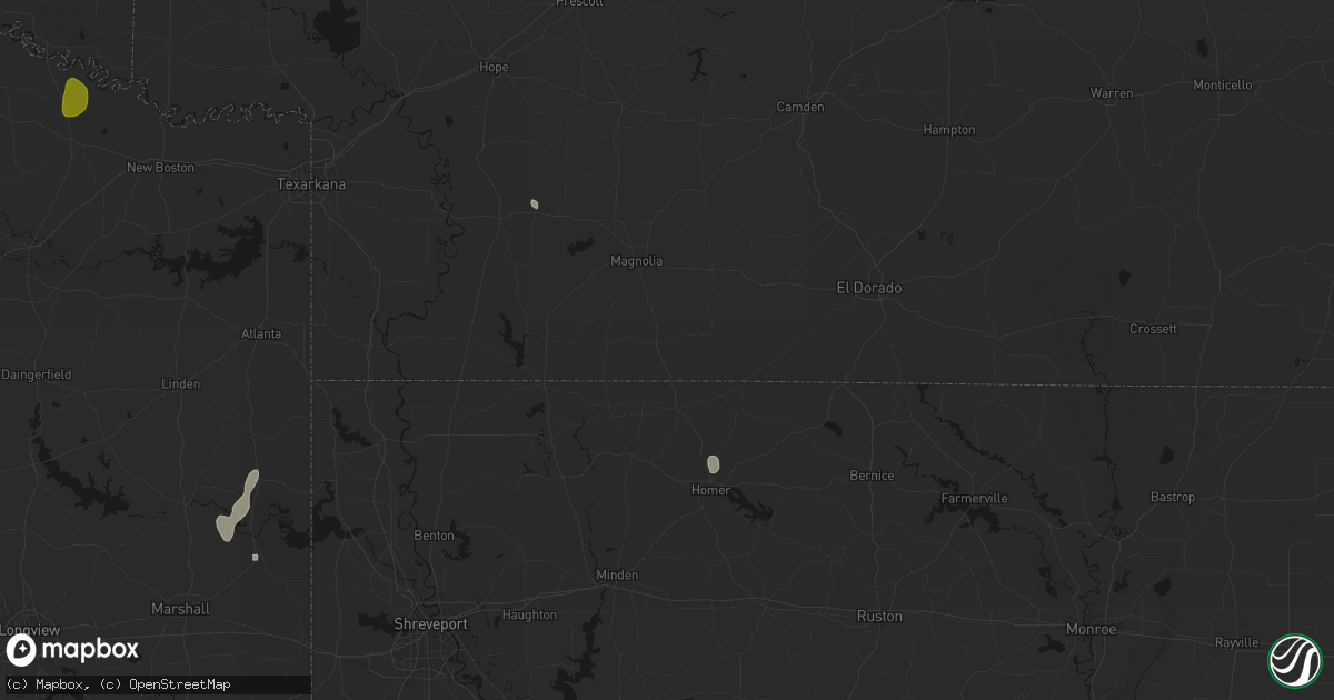 Hail map in Emerson, AR on June 2, 2026