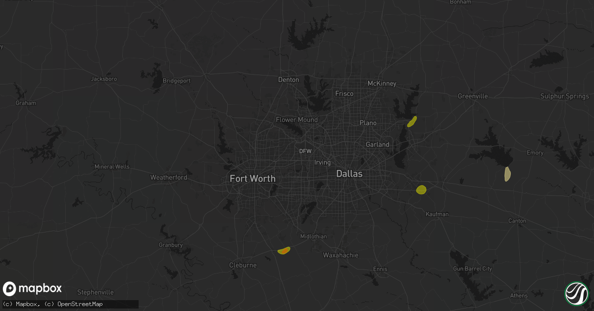 Hail map in Euless, TX on June 2, 2026