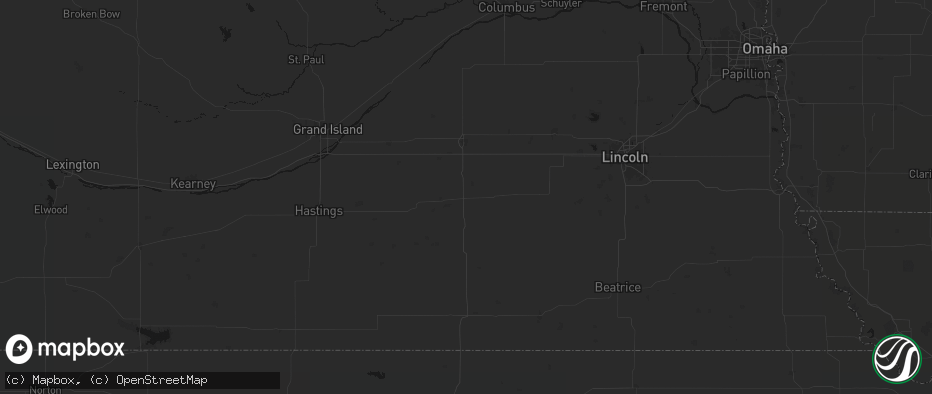 Hail map in Fairmont, NE on June 2, 2026
