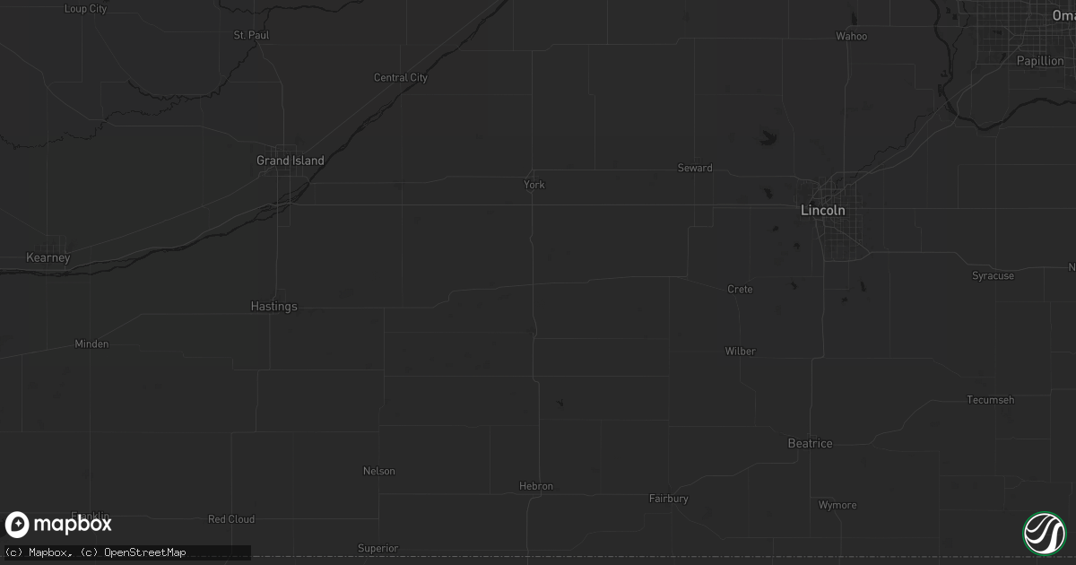 Hail map in Fairmont, NE on June 2, 2026