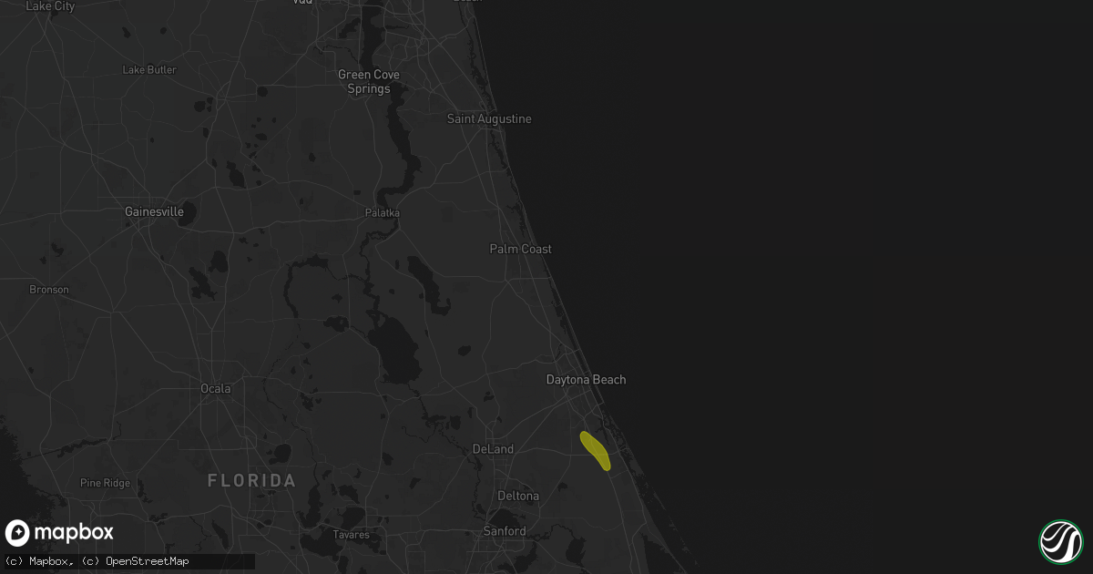 Hail map in Flagler Beach, FL on June 2, 2026