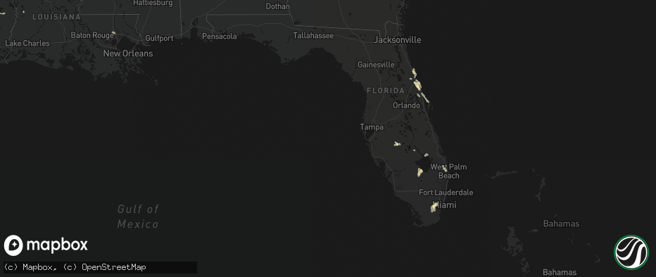 Hail map in Florida on June 2, 2026