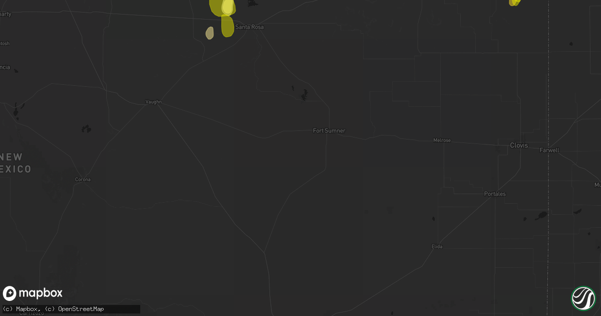 Hail map in Fort Sumner, NM on June 2, 2026