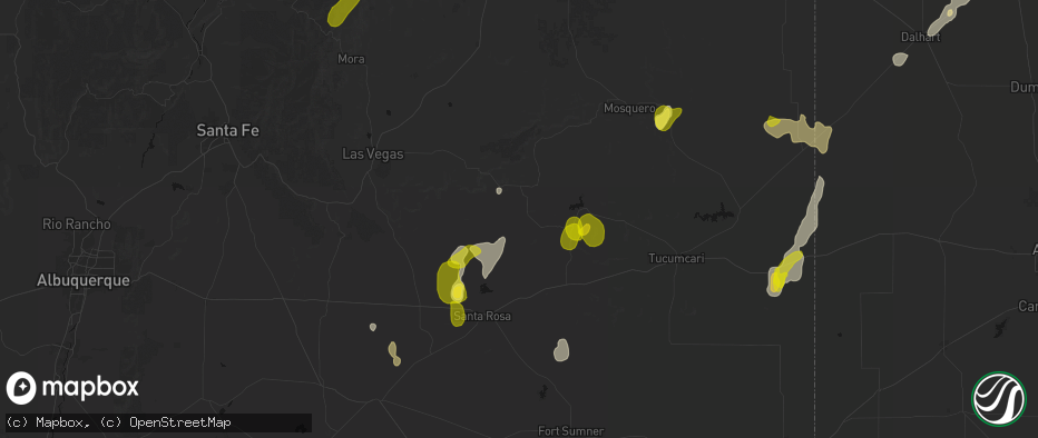 Hail map in Garita, NM on June 2, 2026