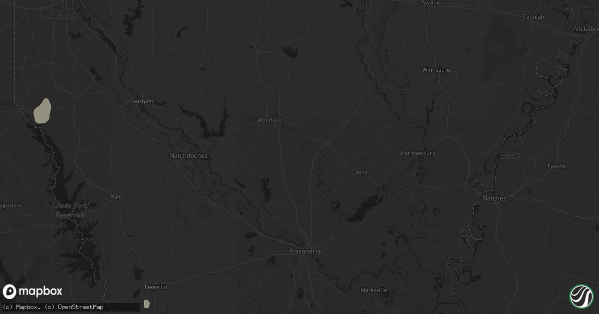 Hail map in Georgetown, LA on June 2, 2026