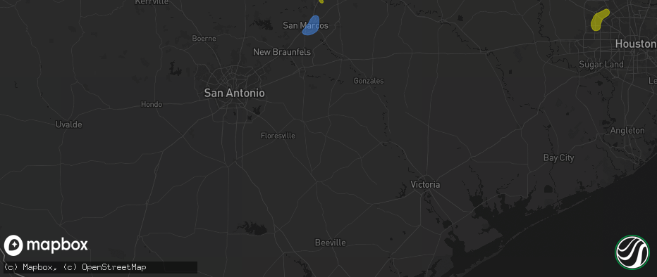 Hail map in Gillett, TX on June 2, 2026