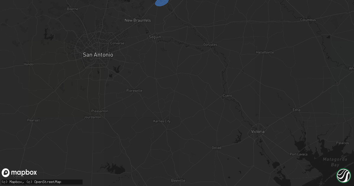 Hail map in Gillett, TX on June 2, 2026
