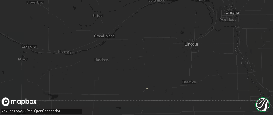 Hail map in Grafton, NE on June 2, 2026