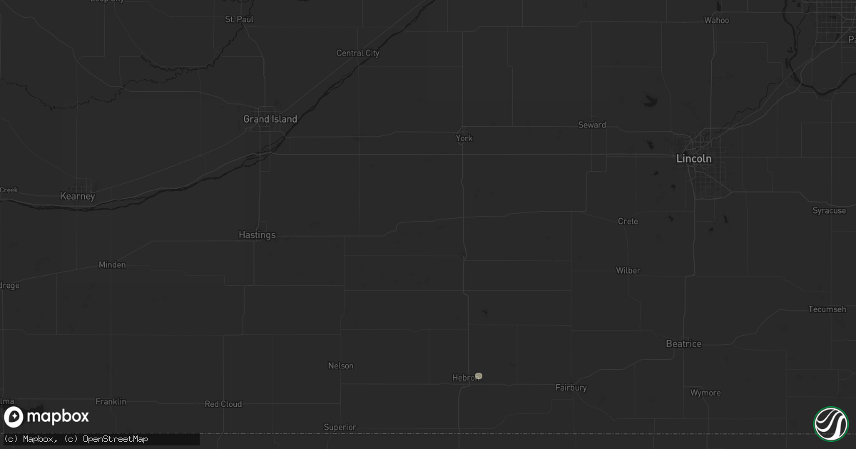 Hail map in Grafton, NE on June 2, 2026
