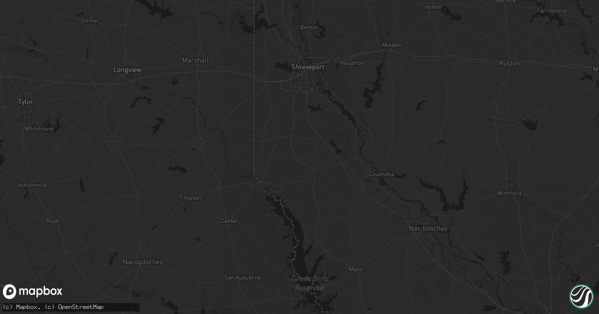 Hail map in Grand Cane, LA on June 2, 2026