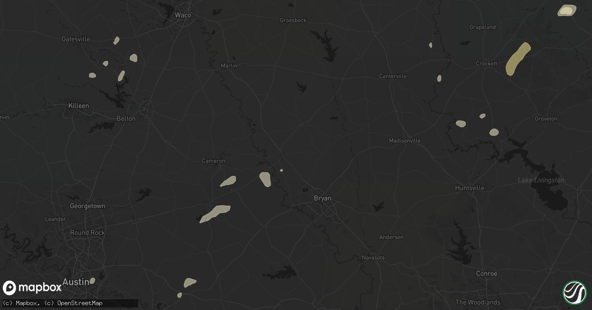 Hail map in Hearne, TX on June 2, 2026