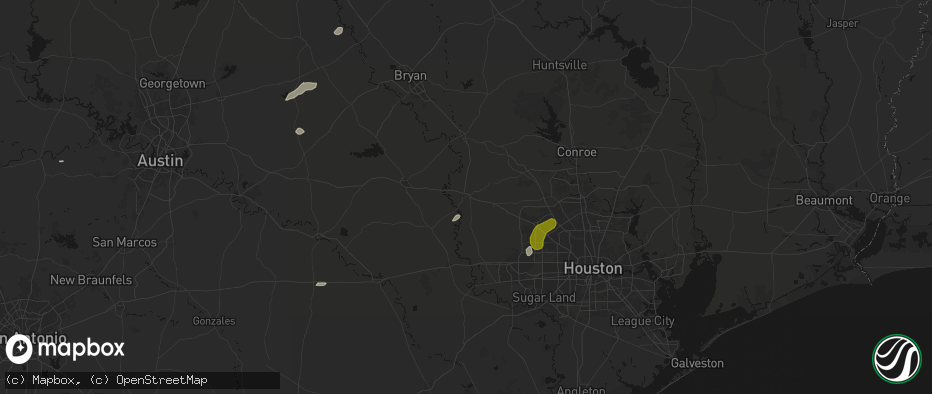 Hail map in Hempstead, TX on June 2, 2026