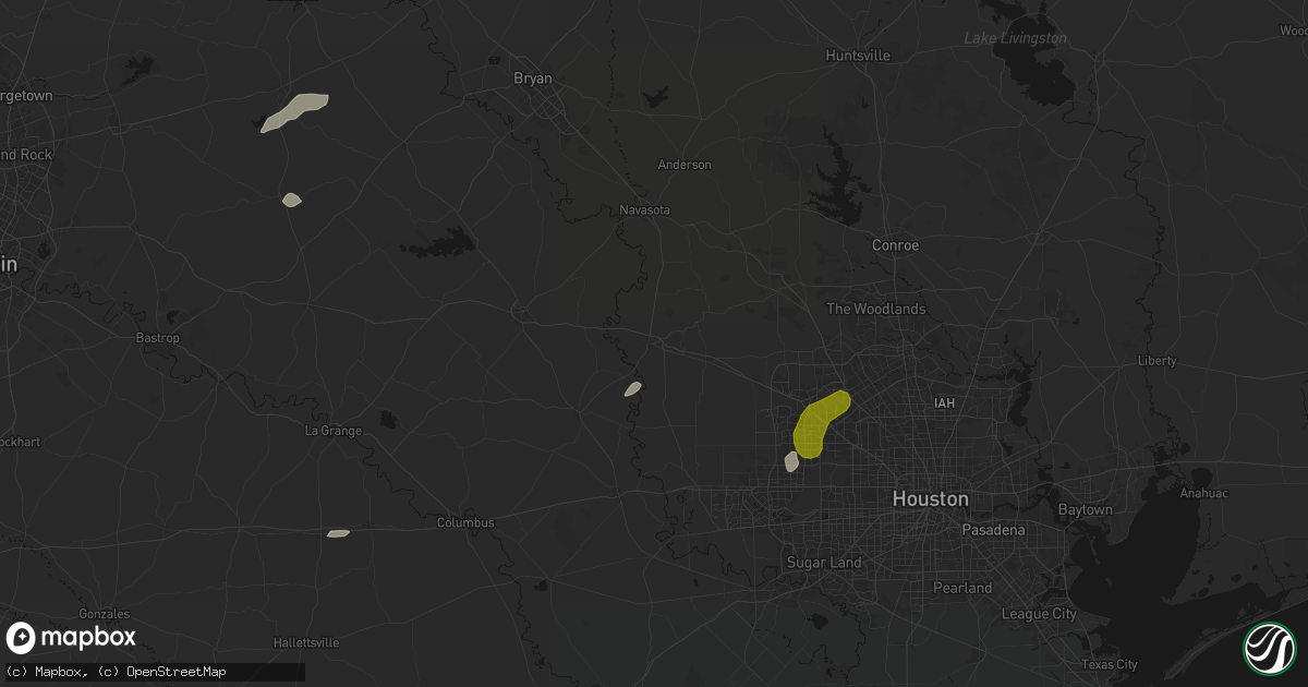 Hail map in Hempstead, TX on June 2, 2026