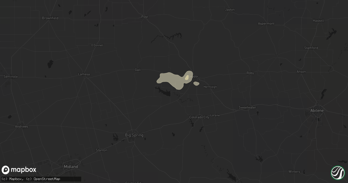 Hail map in Ira, TX on June 2, 2026