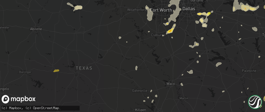 Hail map in Iredell, TX on June 2, 2026