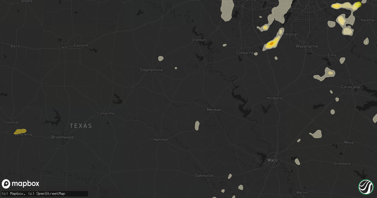 Hail map in Iredell, TX on June 2, 2026