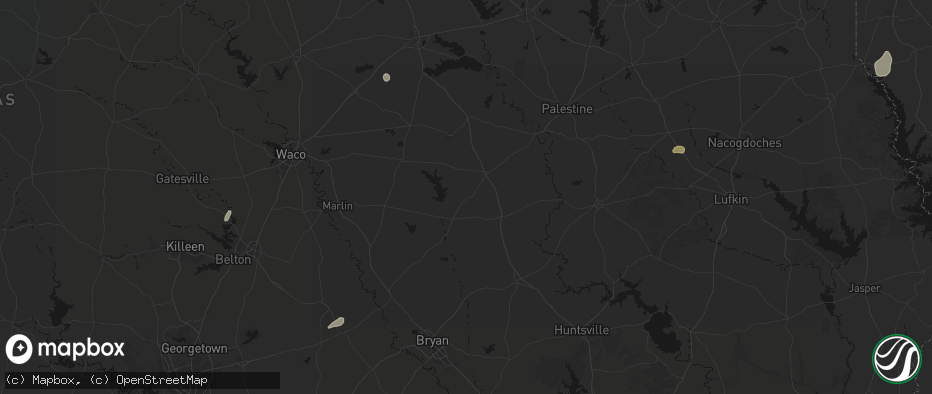 Hail map in Jewett, TX on June 2, 2026