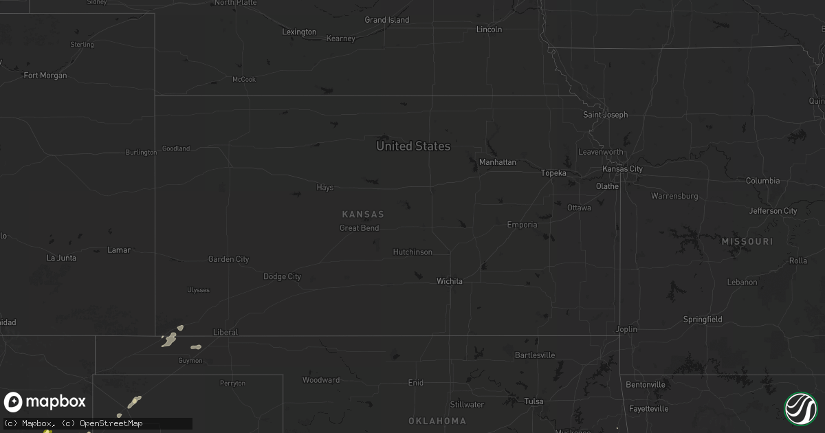 Hail map in Kansas on June 2, 2026