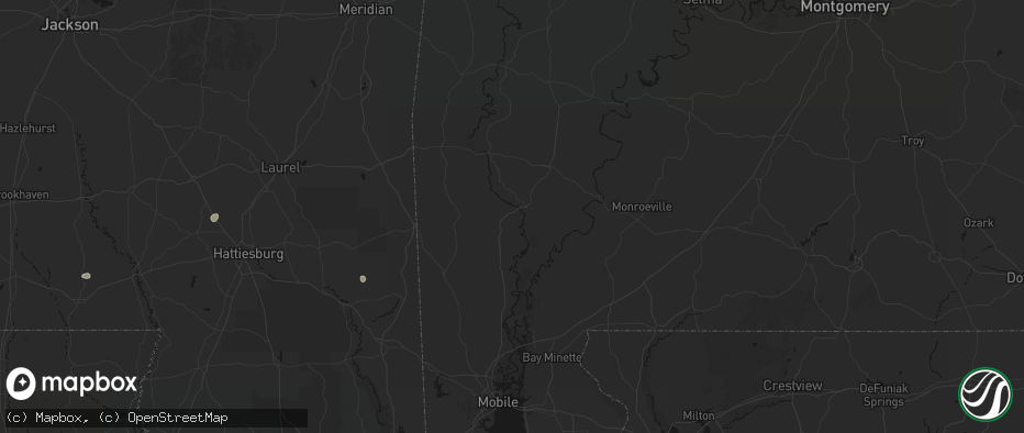 Hail map in Leroy, AL on June 2, 2026