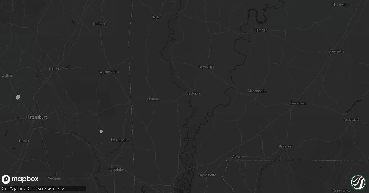 Hail map in Leroy, AL on June 2, 2026