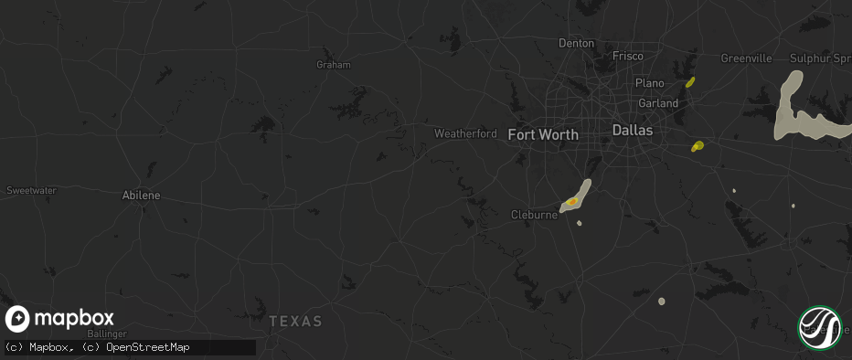 Hail map in Lipan, TX on June 2, 2026