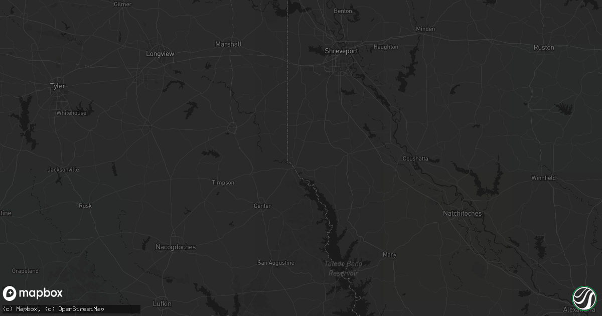Hail map in Logansport, LA on June 2, 2026