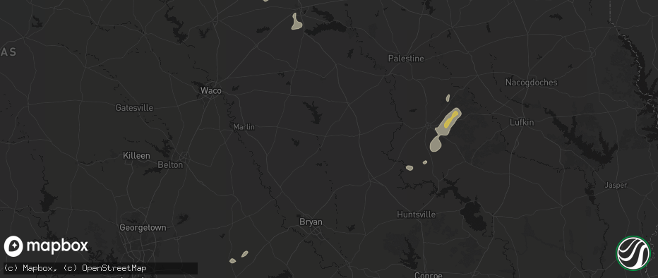 Hail map in Marquez, TX on June 2, 2026