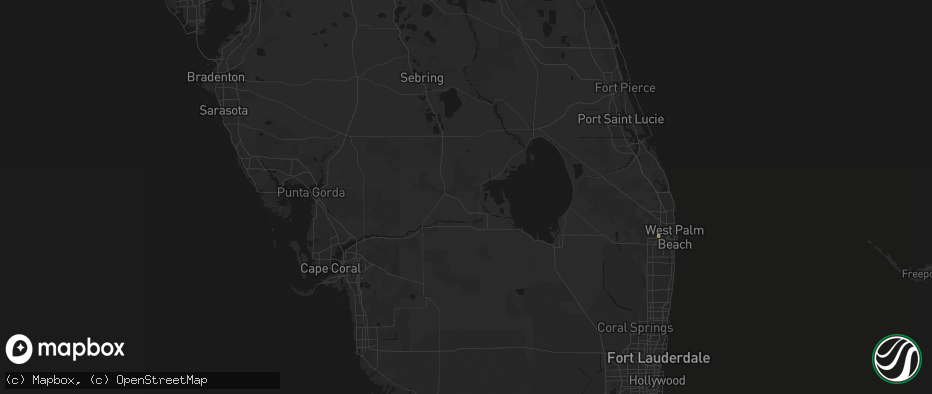 Hail map in Moore Haven, FL on June 2, 2026