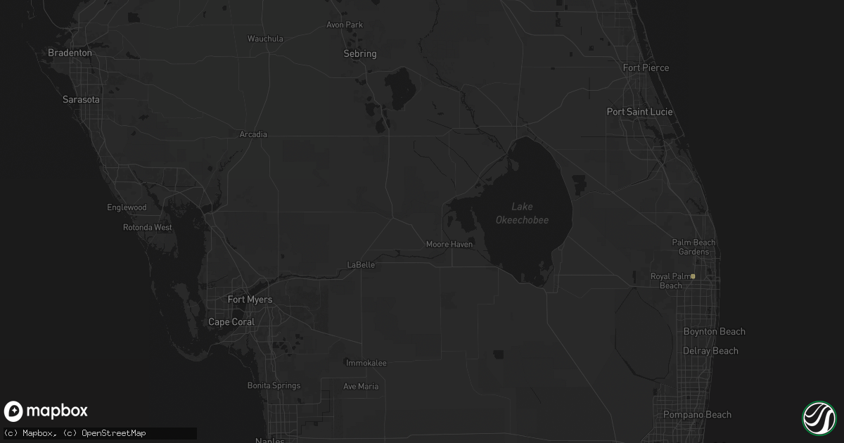 Hail map in Moore Haven, FL on June 2, 2026