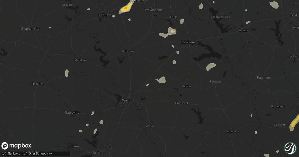 Hail map in Mount Calm, TX on June 2, 2026