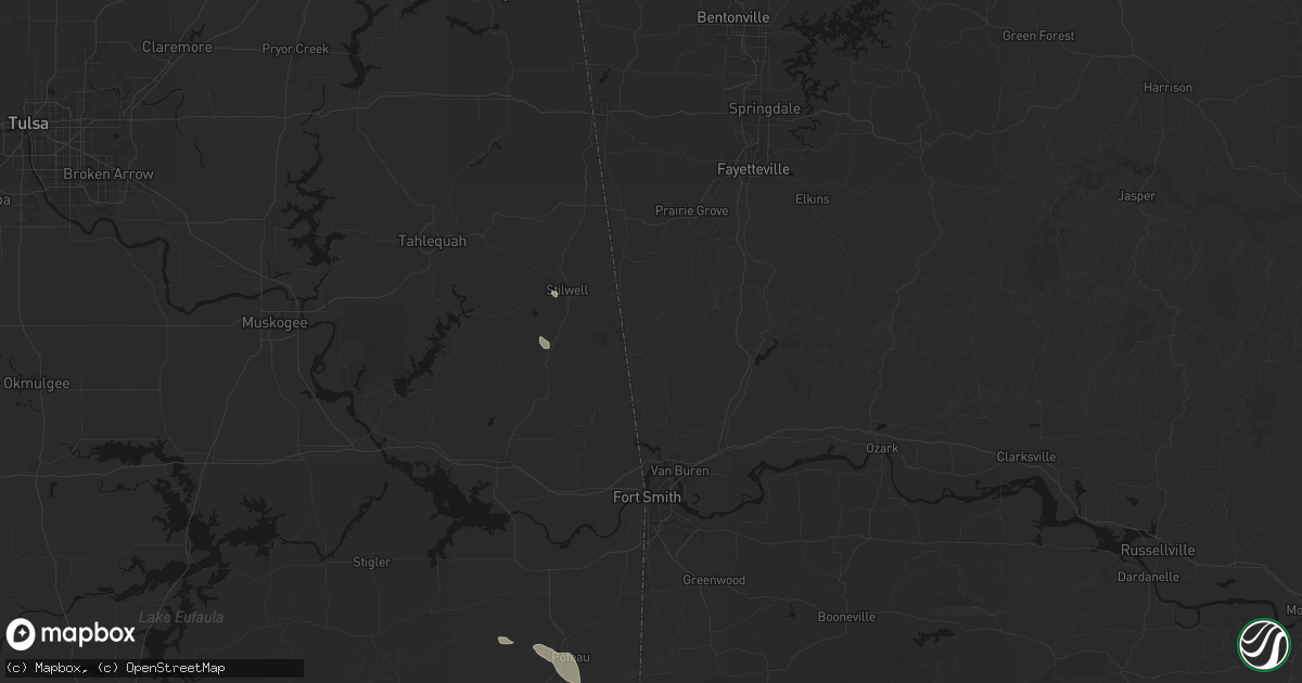 Hail map in Natural Dam, AR on June 2, 2026