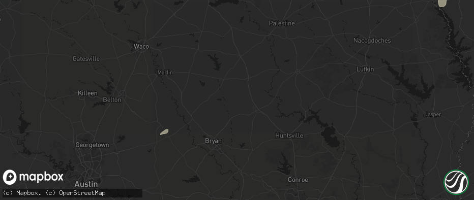Hail map in Normangee, TX on June 2, 2026