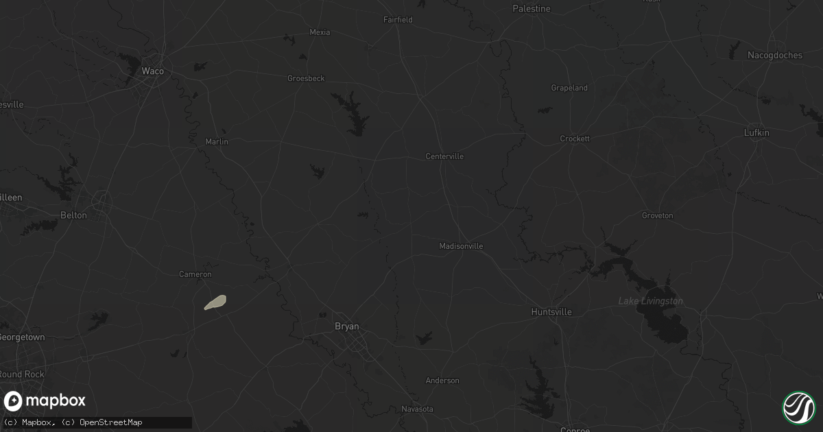 Hail map in Normangee, TX on June 2, 2026