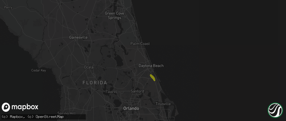 Hail map in Ormond Beach, FL on June 2, 2026