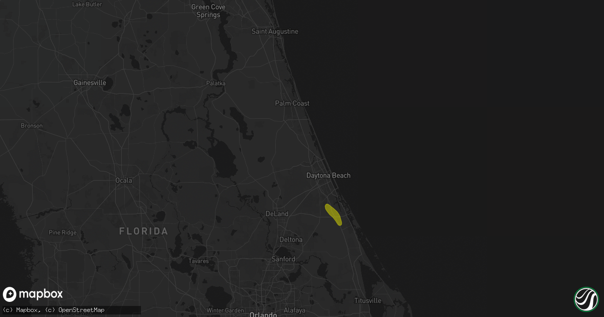 Hail map in Ormond Beach, FL on June 2, 2026