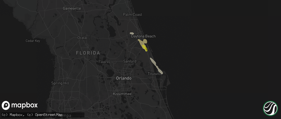 Hail map in Osteen, FL on June 2, 2026