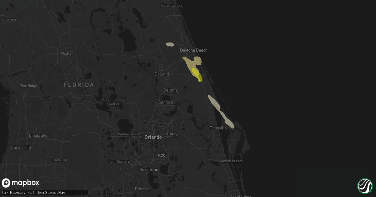 Hail map in Osteen, FL on June 2, 2026