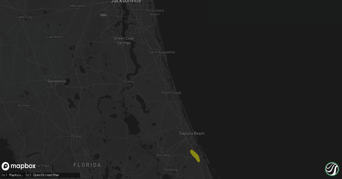 Hail map in Palm Coast, FL on June 2, 2026