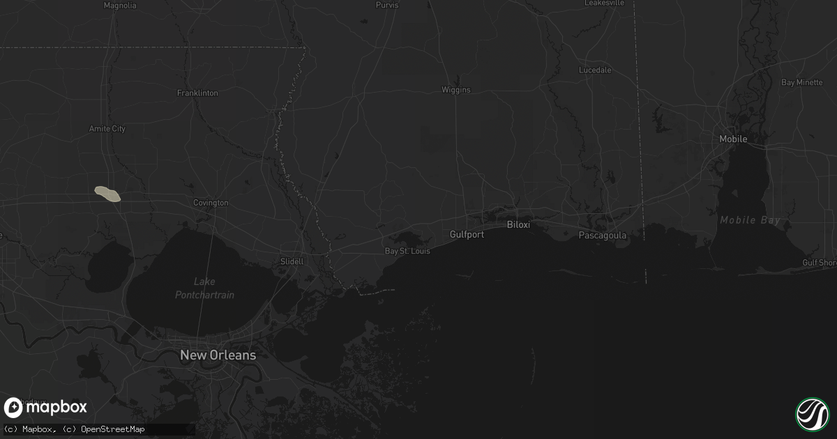 Hail map in Pass Christian, MS on June 2, 2026